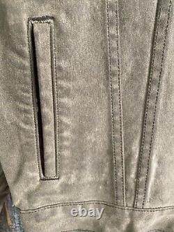 Iron and Resin waxed jacket L Brown Motorcycle Jacket, Auto, Military Patina