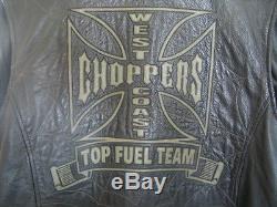 Jesse James West Coast Choppers Mac Tools Racing Harley Mens Leather Jacket 2xl