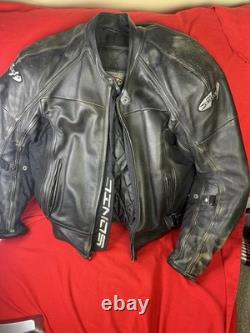 JOE ROCKET Sonic Cruiser Armored Leather Motorcycle Jacket Men's Large