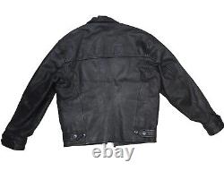 J. Crew Vintage Black Insulated Leather Motorcycle Bomber Jacket Men's Size XS