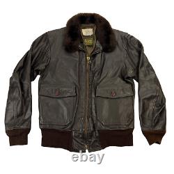 Jacket, Flyer Intermediate Type G-1 Vintage Leather Bomber Pilot Size 38