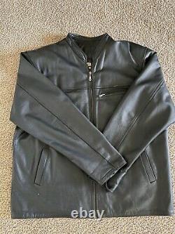 Jacket men leather XXXL used. Leather Genuine
