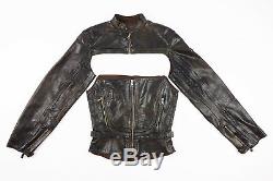 Jean Paul Gaultier Leather Moto Detach Corset and Sleeves 90s Vintage Jacket