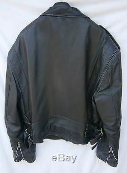 Jeff Hamilton Vintage Motorcycle Jacket Live To Ride Black Leather Large Used