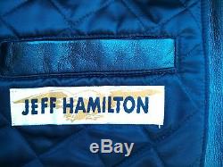 Jeff Hamilton Vintage Motorcycle Jacket Live To Ride Black Leather Large Used