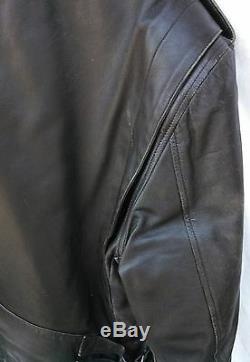 Jeff Hamilton Vintage Motorcycle Jacket Live To Ride Black Leather Large Used