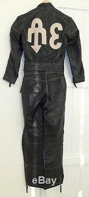 Jetset Ski Ladies Black Leather Motorcycle Suit-size 0-used-mark On Lining-chic