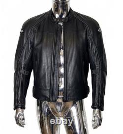 Joe Rocket Black Leather Motorcycle Jacket Style 3XL Men's