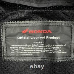 Joe Rocket Honda Jacket Mens 56 Black Leather Motorcycle Riding Zip Pockets