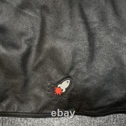 Joe Rocket Honda Jacket Mens 56 Black Leather Motorcycle Riding Zip Pockets