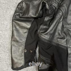Joe Rocket Honda Jacket Mens 56 Black Leather Motorcycle Riding Zip Pockets