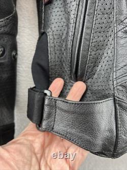 Joe Rocket Jacket Mens Small Motorcycle Blaster Leather Black Full Zip Padded