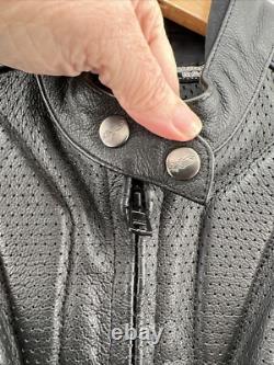 Joe Rocket Jacket Mens Small Motorcycle Blaster Leather Black Full Zip Padded