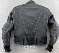 Joe Rocket Jacket Mens Small Motorcycle Blaster Leather Black Full Zip Padded