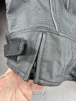 Joe Rocket Jacket Mens Small Motorcycle Blaster Leather Black Full Zip Padded