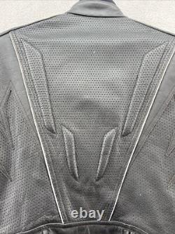 Joe Rocket Jacket Mens Small Motorcycle Blaster Leather Black Full Zip Padded