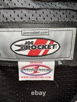 Joe Rocket Jacket Mens Small Motorcycle Blaster Leather Black Full Zip Padded