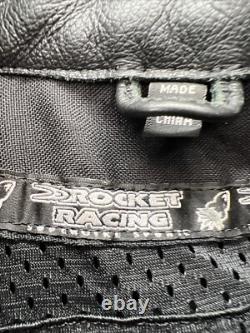 Joe Rocket Jacket Mens Small Motorcycle Blaster Leather Black Full Zip Padded