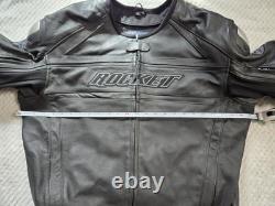 Joe Rocket Speedmaster Leather Jacket In Stealth Black Size 48 BARELY WORN