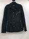 John Varvatos Black Zip Pocket All Leather Jacket Size 52