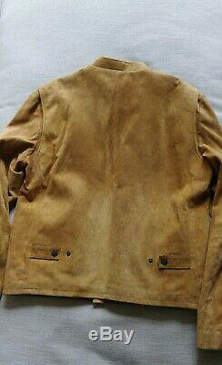John Varvatos Collection Suede Leather Jacket Size 50 EU 40 US Rare