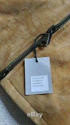 John Varvatos Collection Suede Leather Jacket Size 50 EU 40 US Rare