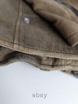 John Varvatos Men's Distressed Suede Leather Biker Jacket Size 44