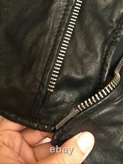 John Varvatos Mens Leather Moto Jacket Size XL Black (97)
