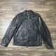 John Varvatos USA Mens Black 100% Lambskin Leather Moto Biker Jacket Sz Large