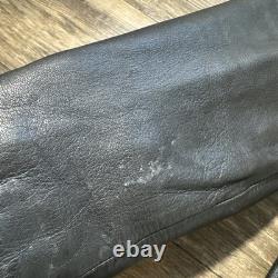 John Varvatos USA Mens Black 100% Lambskin Leather Moto Biker Jacket Sz Large