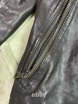 John Varvatos leather jacket brown lambskin size 46 EU small medium