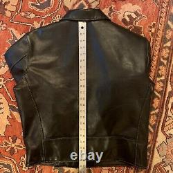 Johnson Leathers Custom Horween Horsehide Jacket, Black, Size 42, Talon Zips