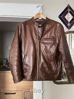 Johnson Leathers Of San Francisco Size 42/M Cafe Racer Leather Jacket