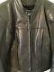 Johnson Leathers SF Mens Lg Black Leather Motorcycle Jacket Vented withArmor