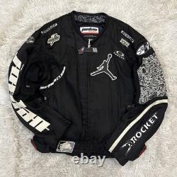 Jordan Motorsports Joe Rocket Leather Racing Sponsors Motorcycle Jacket Adult XL