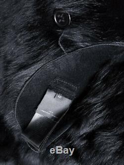Joseph Black Toscana Anais Suede Sheepskin Shearling Fur Coat Jacket RRP £1,325