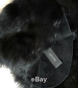 Joseph Black Toscana Anais Suede Sheepskin Shearling Fur Coat Jacket RRP £1,325