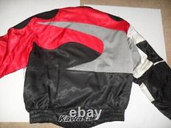 KAWASAKI NINJA Red Motorcycle Jacket Large No Liner Used Great Condition