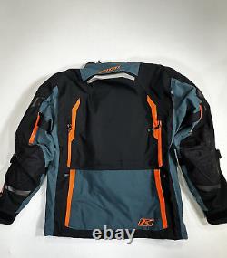 KLIM Badlands Pro Men's Adventure Motorcycle Jacket -Size MD- Petrol- Orange
