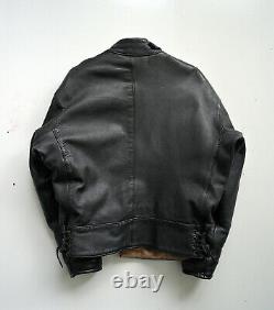Kadoya Black Goat Leather Swedish Motorcycle Jacket Japan