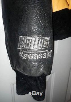 Kawasaki Mens World Superbike Champions Russell Leather Motorcycle Jacket XL