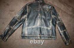 Kenneth Cole Reaction Jacket M Motorcyle Distressed Unique Hot Deal