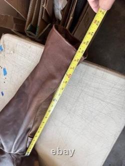 Kerr Leathers Brown Motorcycle Jacket Size 50 XXL Arlen Ness Heavy Leather USA