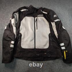 Klim Induction Mesh Motorcycle Jacket Mens XL Black Gray Cordura CE Armor Back