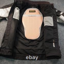 Klim Induction Mesh Motorcycle Jacket Mens XL Black Gray Cordura CE Armor Back