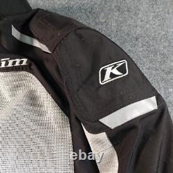 Klim Induction Mesh Motorcycle Jacket Mens XL Black Gray Cordura CE Armor Back