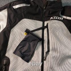 Klim Induction Mesh Motorcycle Jacket Mens XL Black Gray Cordura CE Armor Back