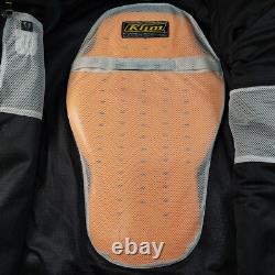 Klim Induction Mesh Motorcycle Jacket Mens XL Black Gray Cordura CE Armor Back