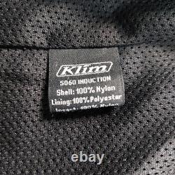 Klim Induction Mesh Motorcycle Jacket Mens XL Black Gray Cordura CE Armor Back