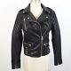 Kylie Jenner Topshop Black Quilted Moto Crop Leather Jacket Size 2 US